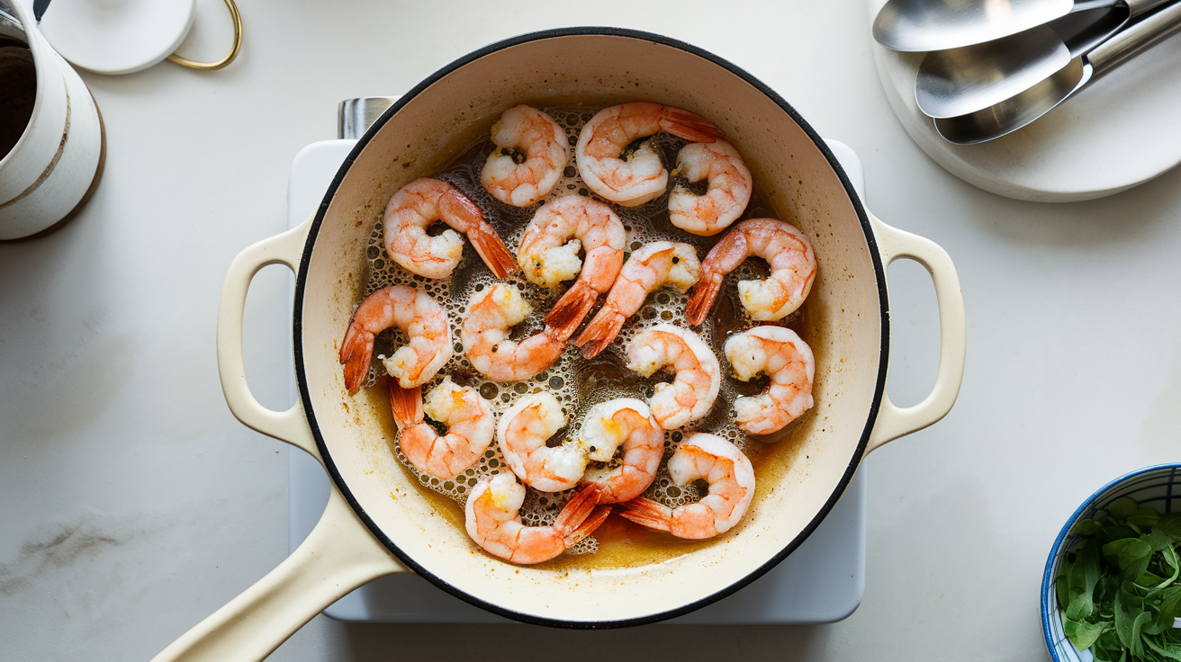 Asian Shrimp Piccata Bowls step 2
