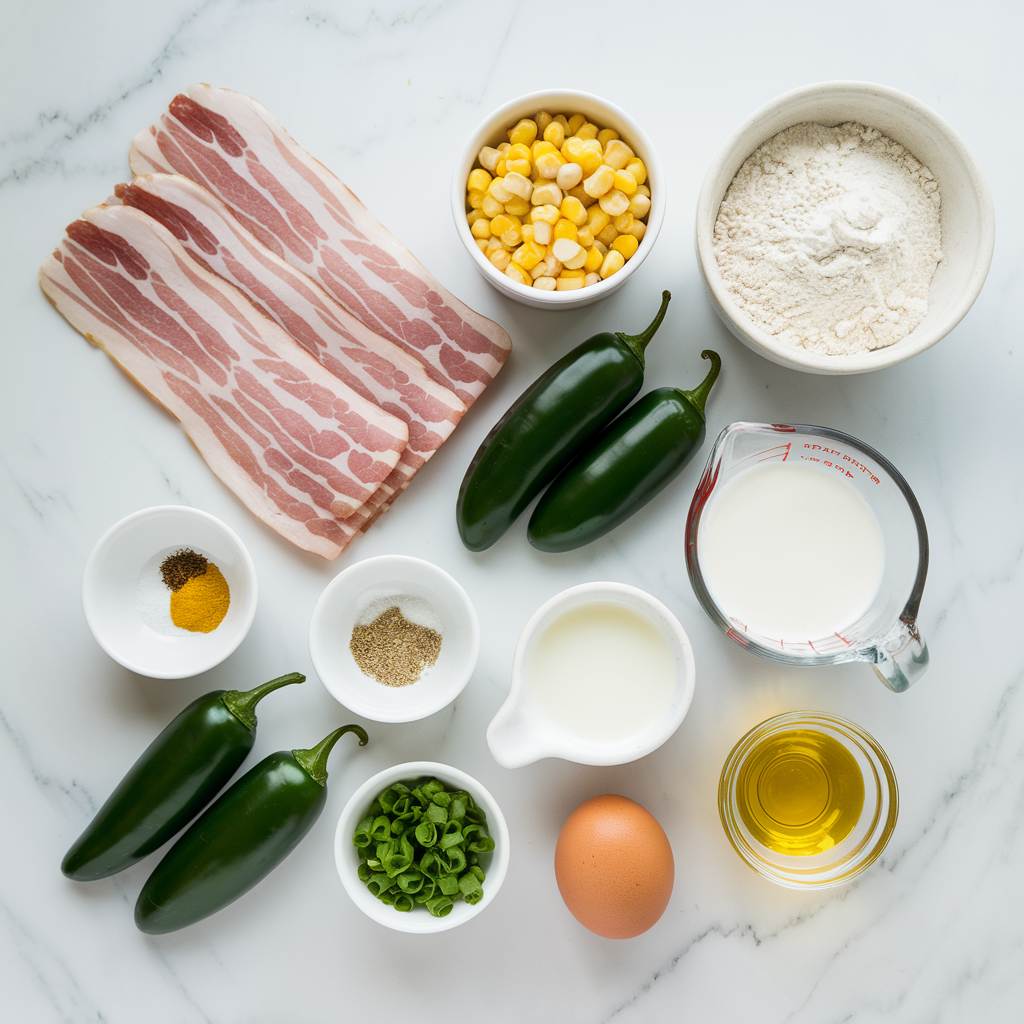 Bacon Jalapeno Corn Fritters ingredients