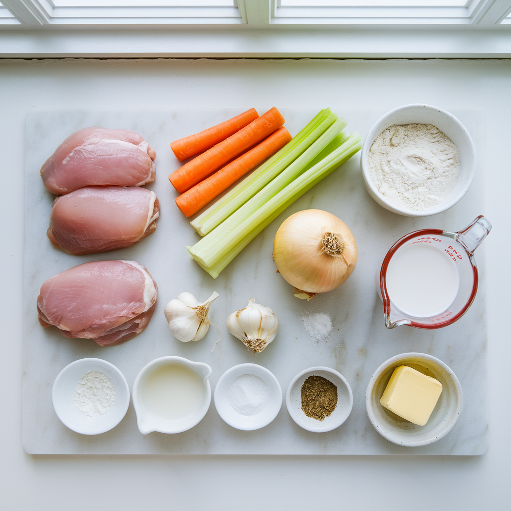Chicken and Dumplings Soup ingredients