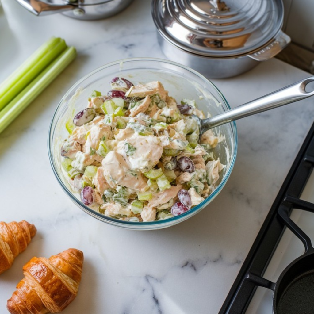 chicken salad croissant sandwich