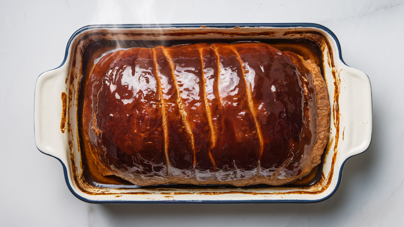 Copycat Cracker Barrel Glazed Meatloaf - step 4