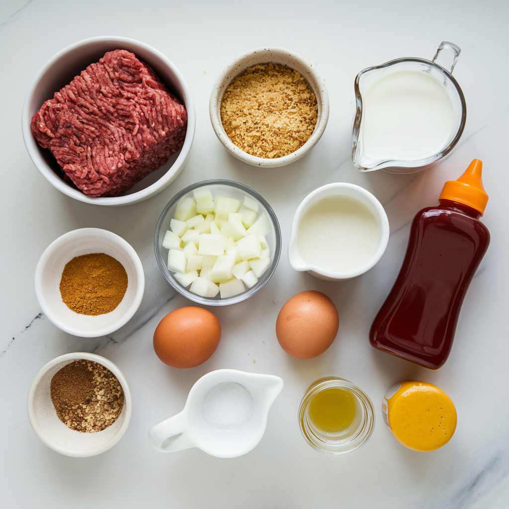 Copycat Cracker Barrel Glazed Meatloaf ingredients