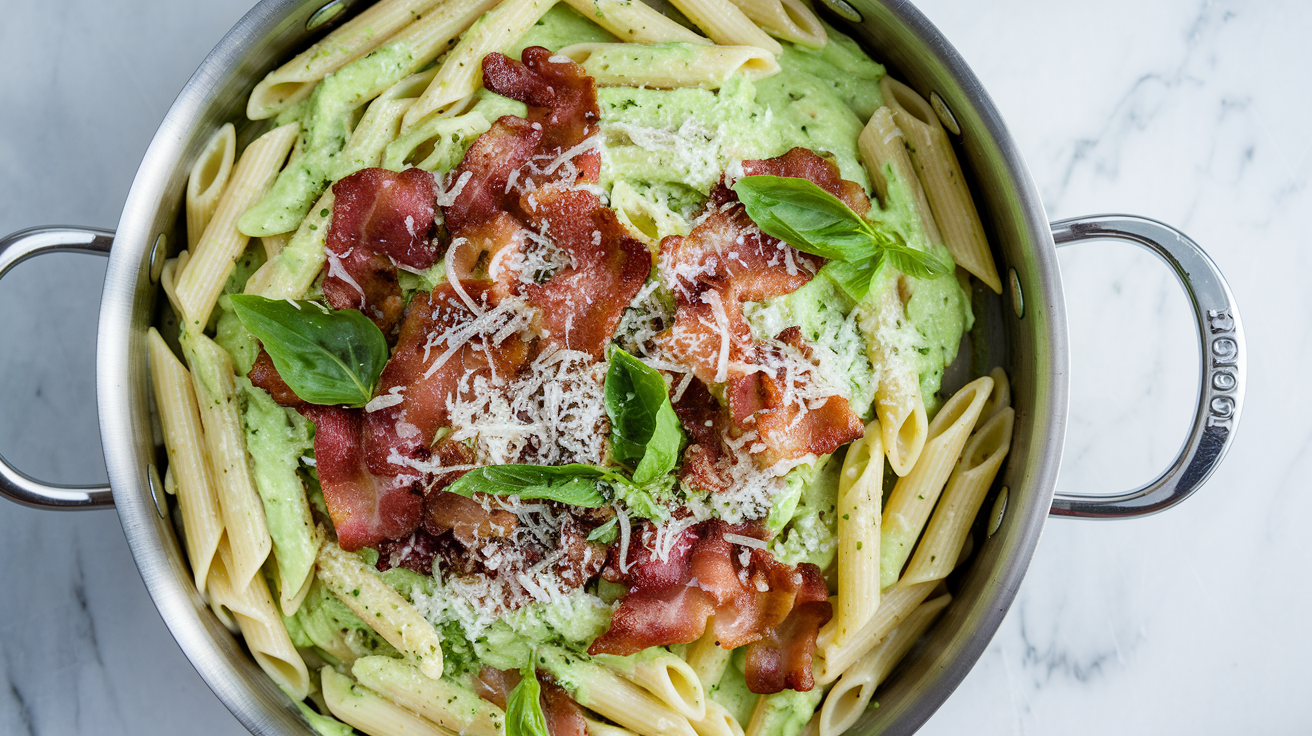 Creamy Avocado Bacon Pasta - step 4