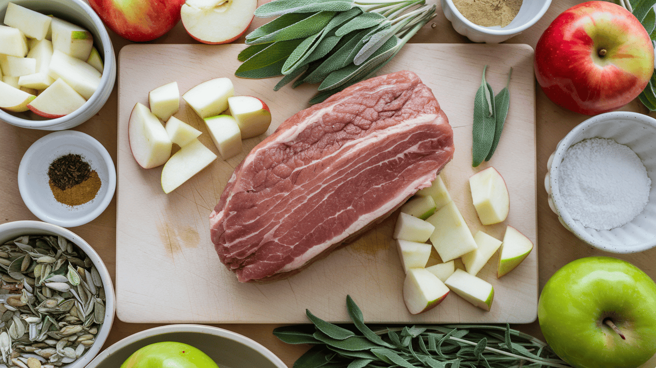 Family Reunion Stuffed Pork Tenderloin with Apple Sage Filling - Ingredients