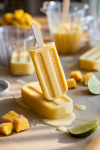 Frozen Mango Coconut Popsicles