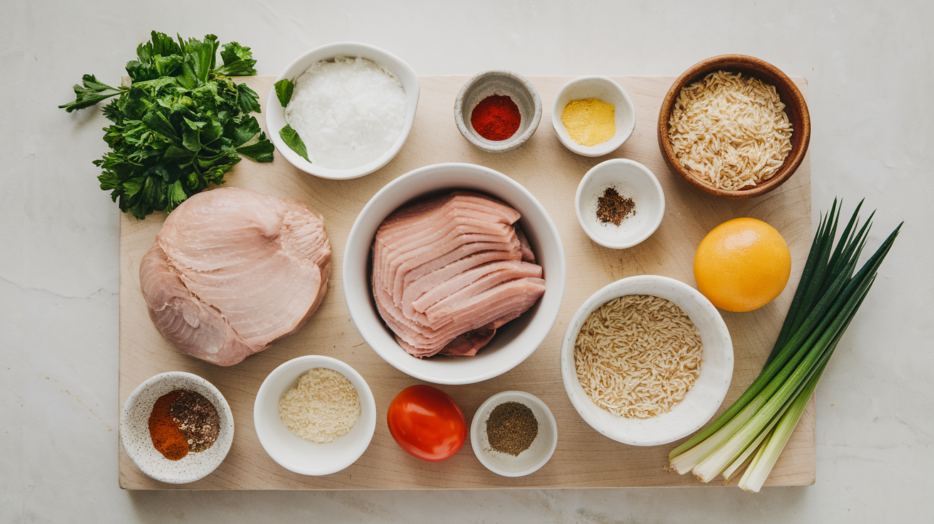Grandmother's Leftover Magic Turkey and Rice Soup ingredients