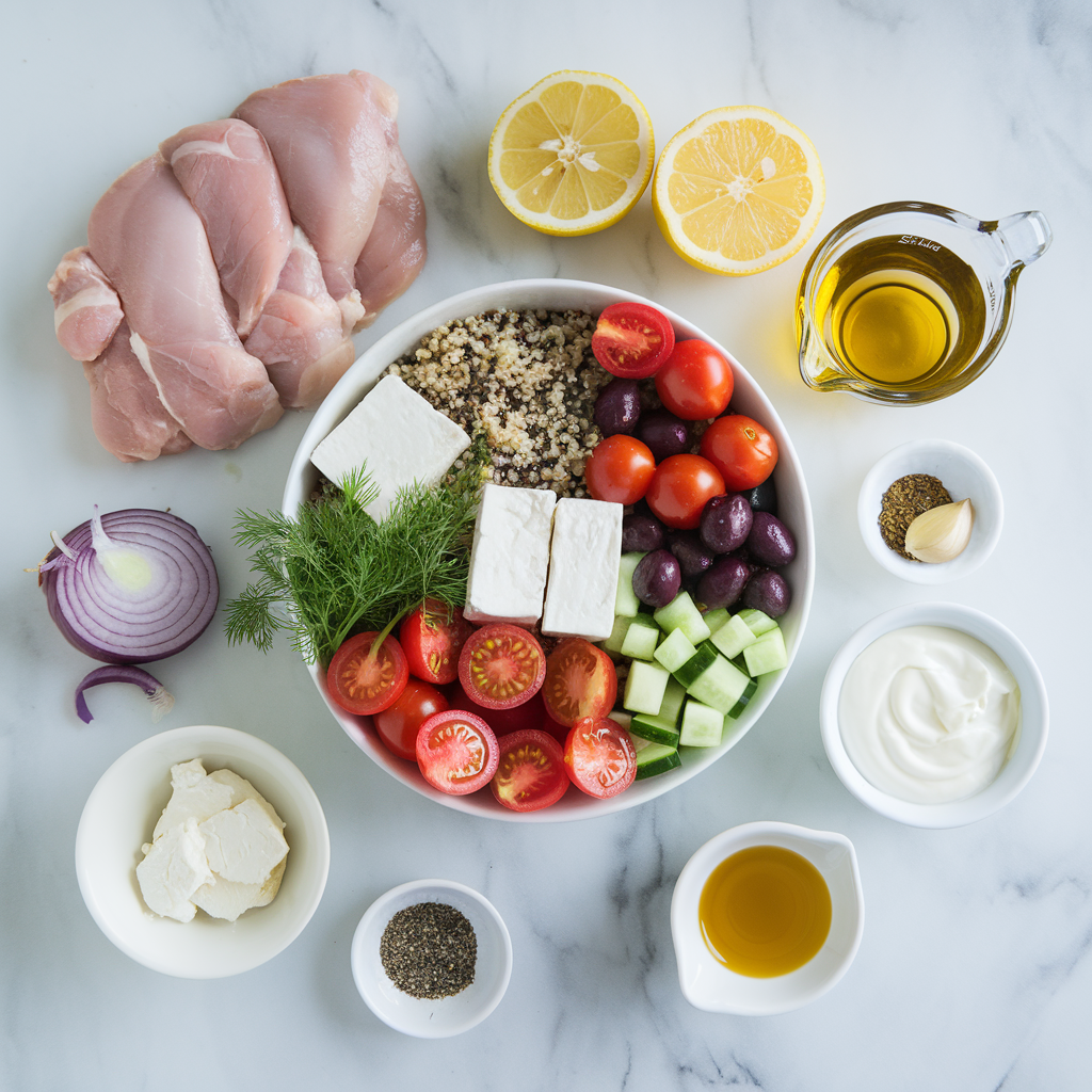 Greek Chicken Power Bowl ingredients
