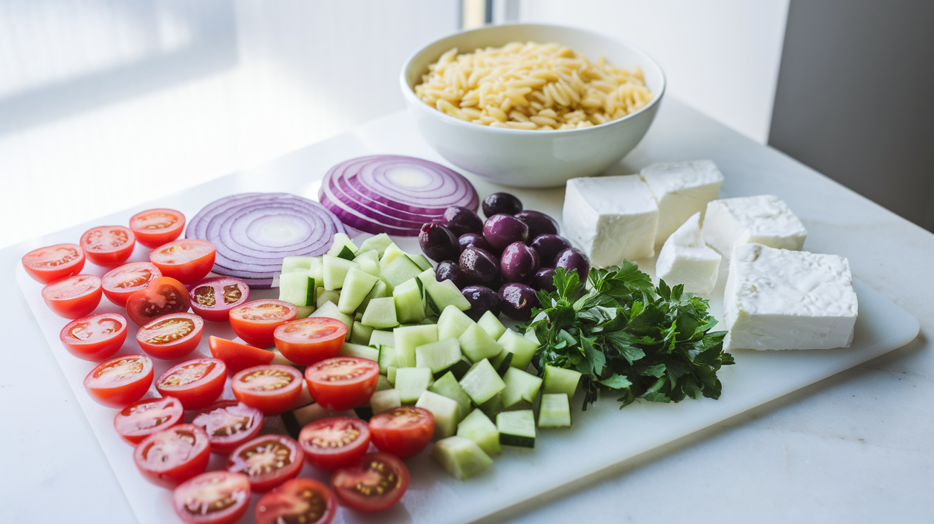 Greek Orzo Mason Jar Salad - step 3
