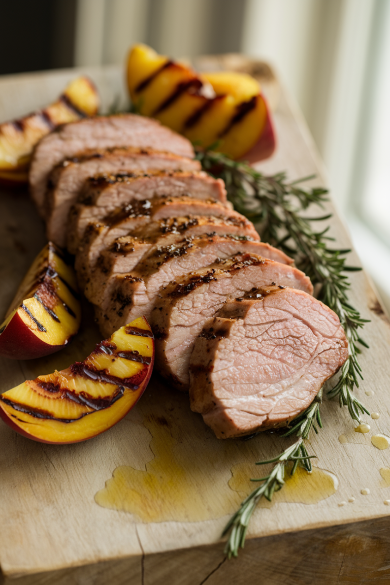 Grilled Peach Pork Tenderloin