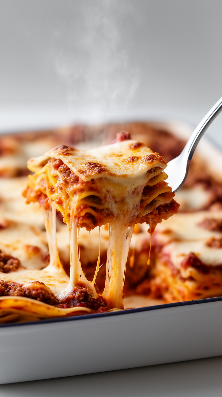 homemade lasagna with ricotta cheese