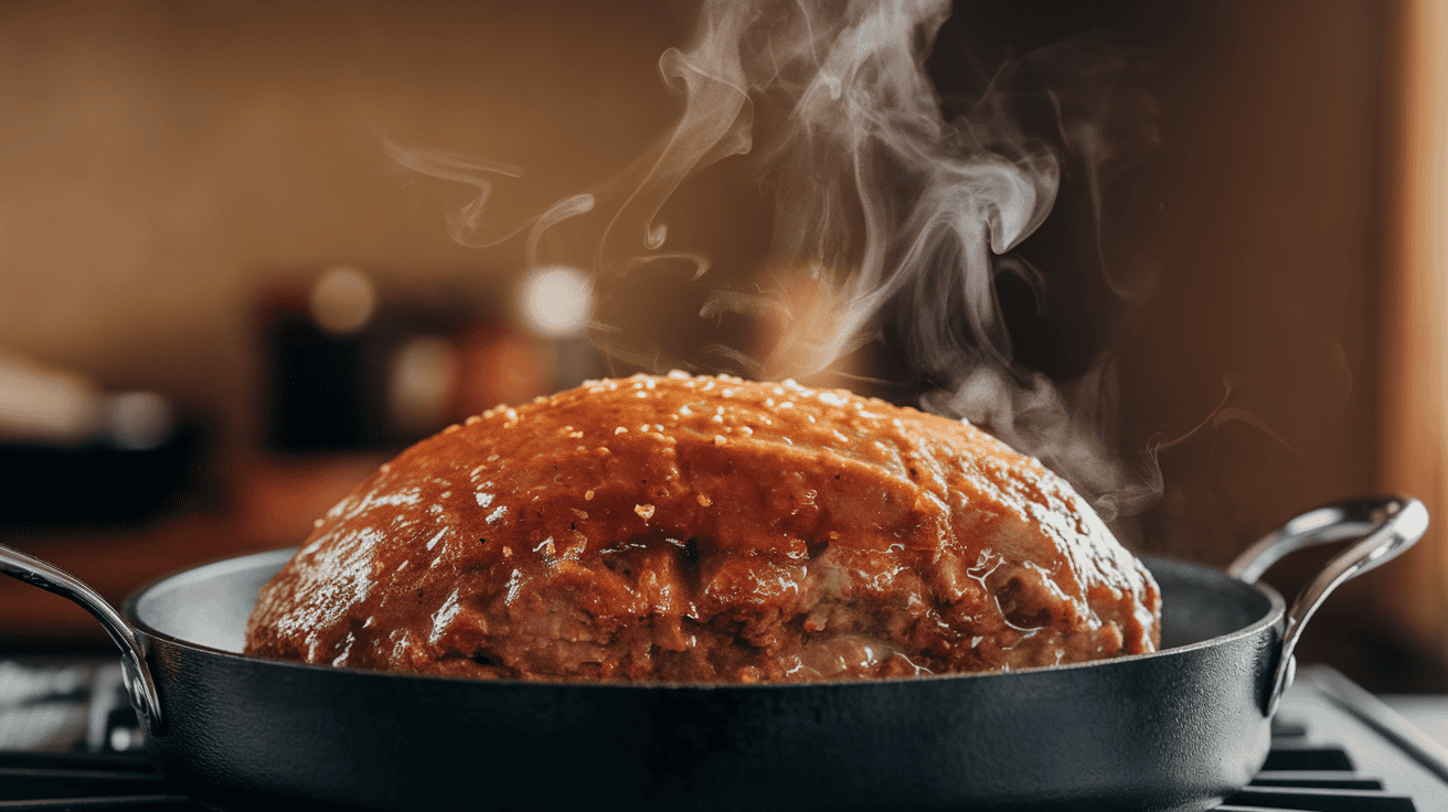 Marry Me Meatloaf with Secret Ingredient Glaze cooking