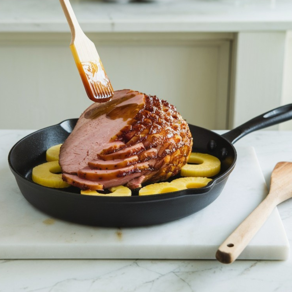 molasses glazed ham with pineapple glaze ham