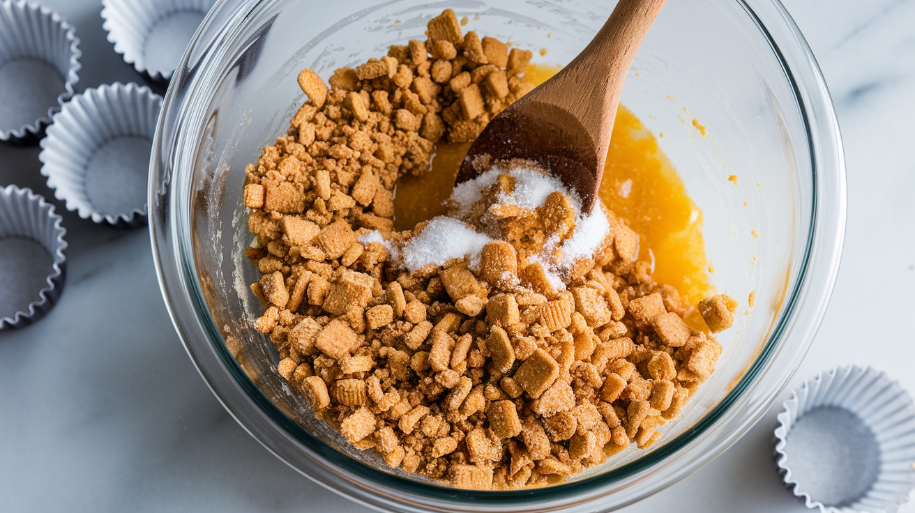 No Bake Mini Strawberry Cheesecakes - step 1