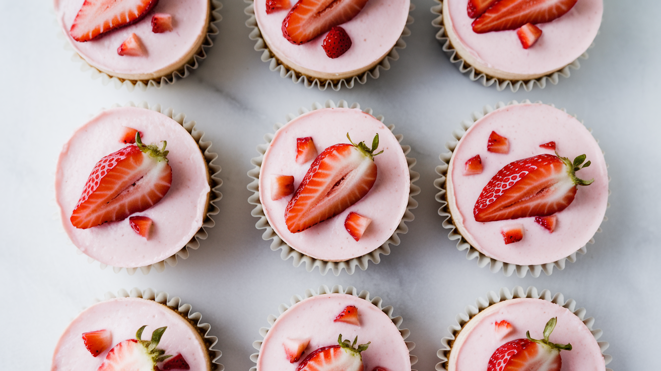 No Bake Mini Strawberry Cheesecakes - step 4