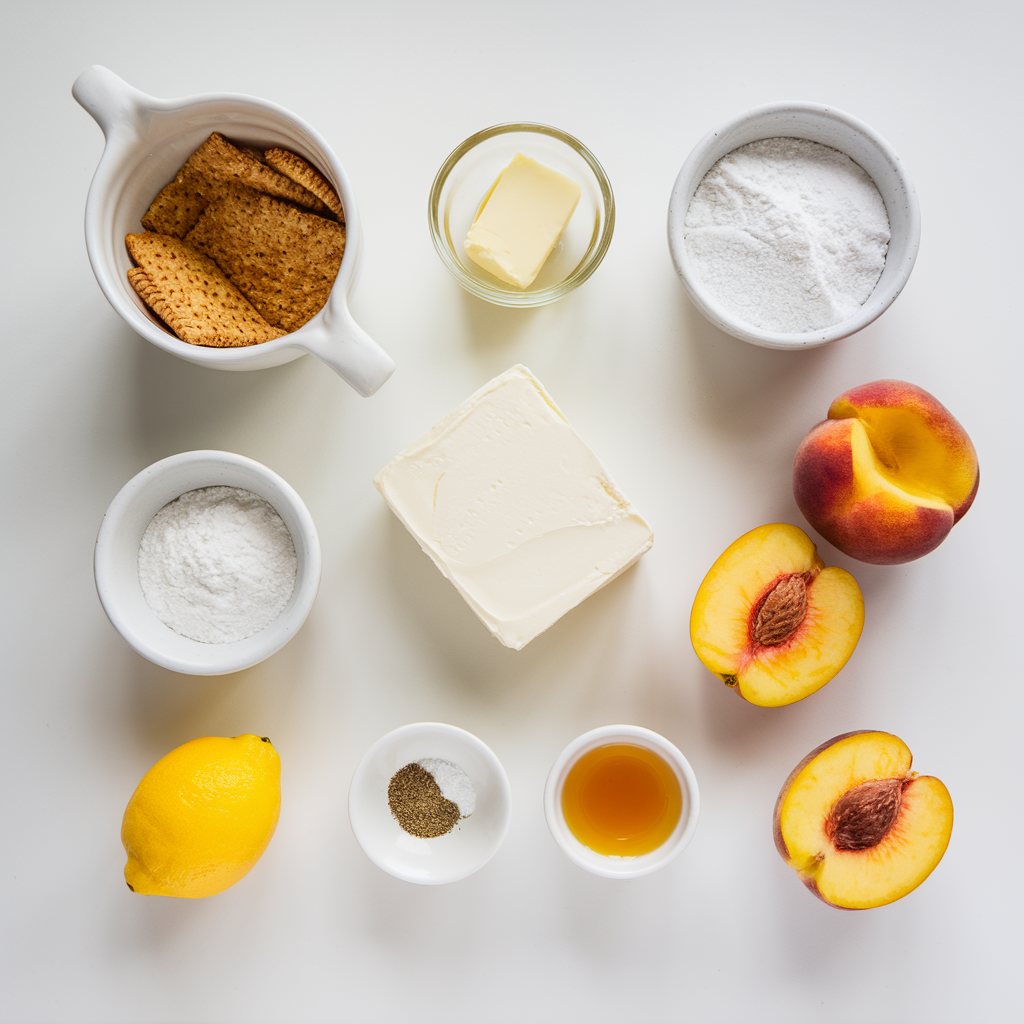 No Bake Peach Cheesecake Cups ingredients