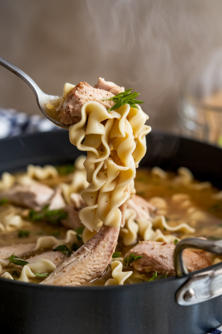 One-Pot Rotisserie Chicken Noodle Soup