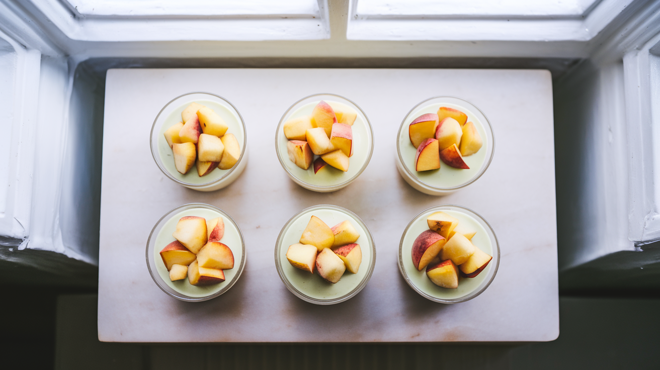 Peach Basil Panna Cotta - step 4
