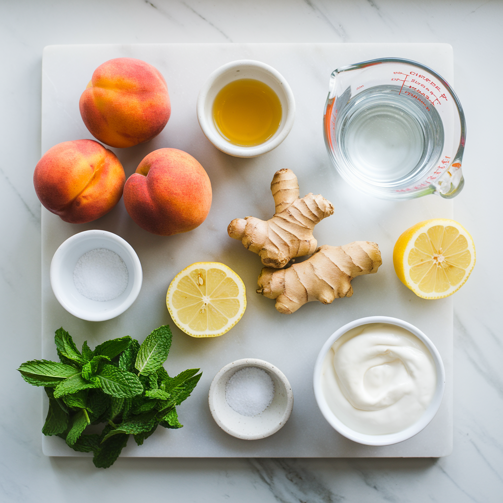 Peach Ginger Chilled Soup ingredients