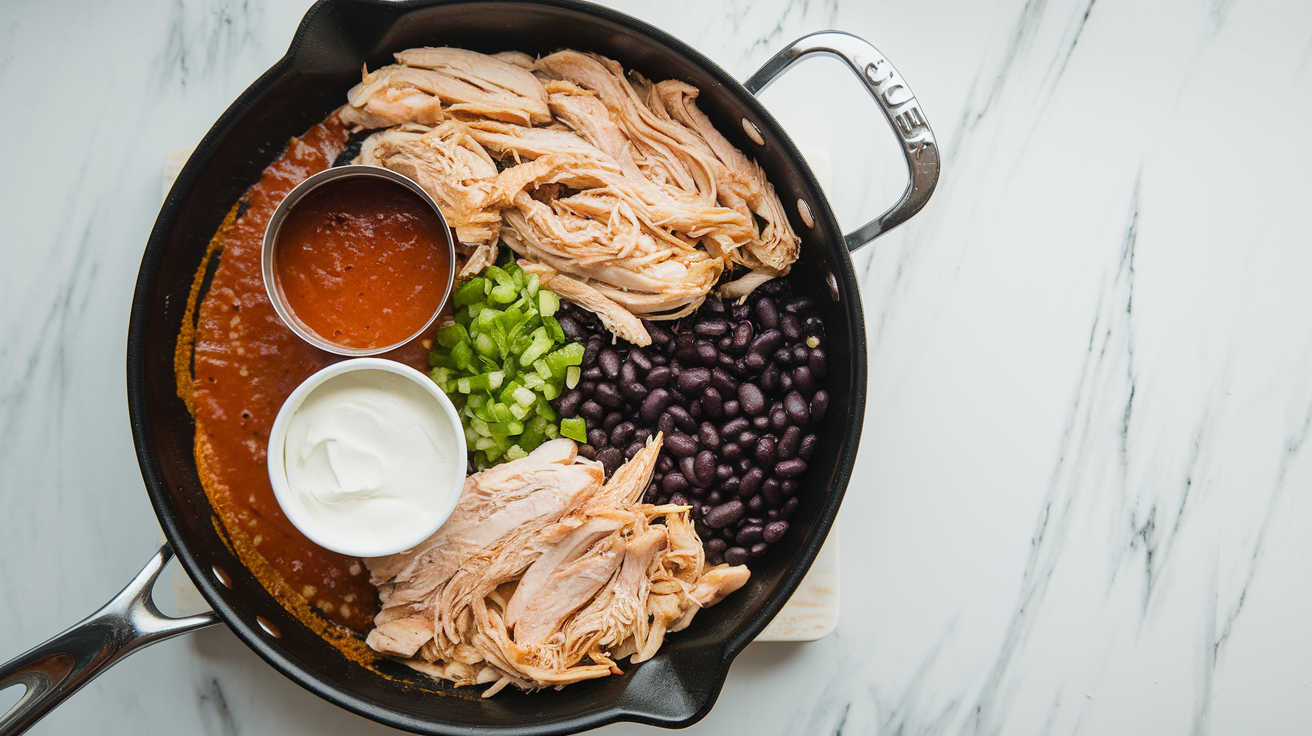 Rotisserie Chicken Black Bean Enchiladas - step 2