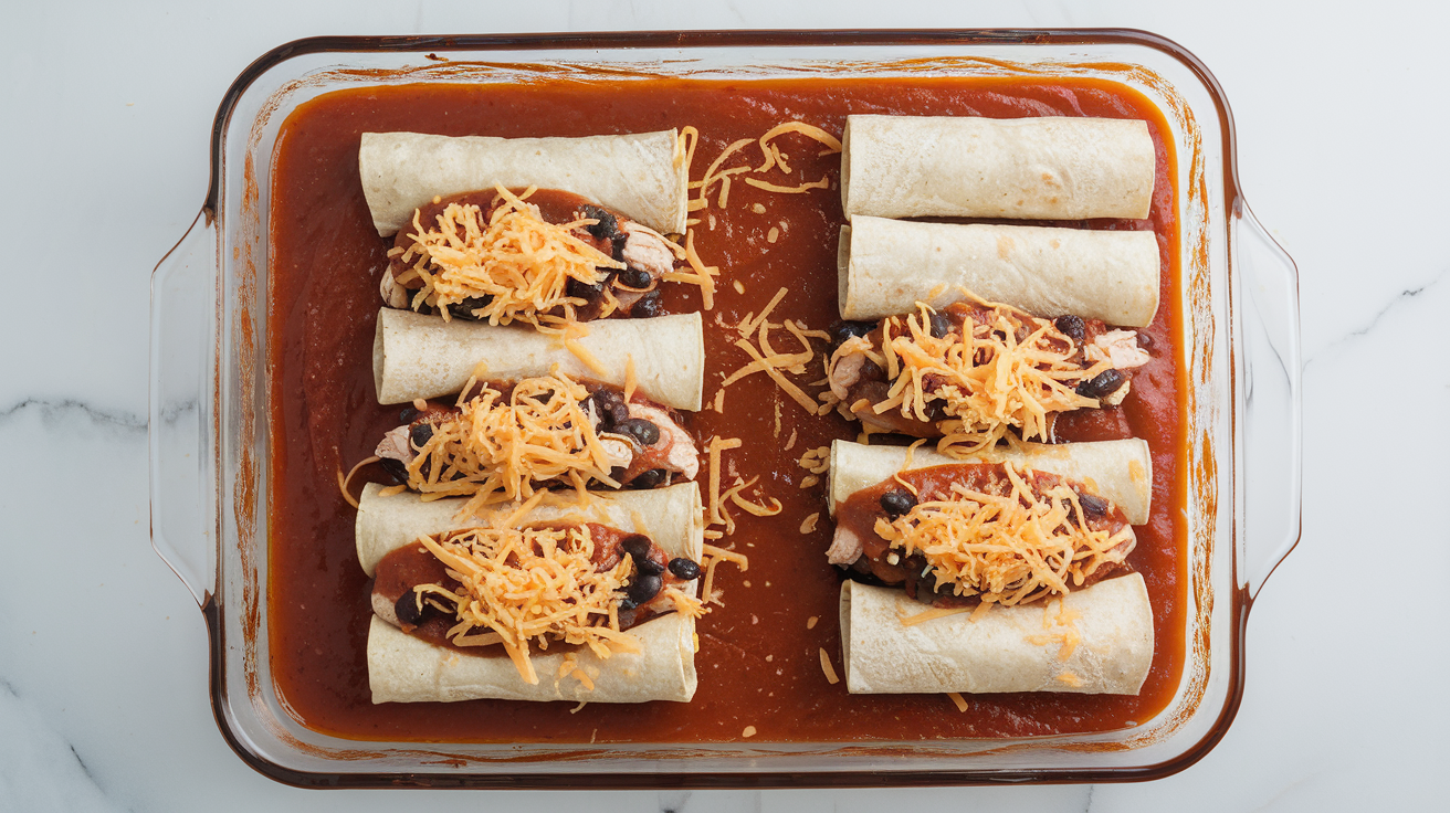 Rotisserie Chicken Black Bean Enchiladas - step 4