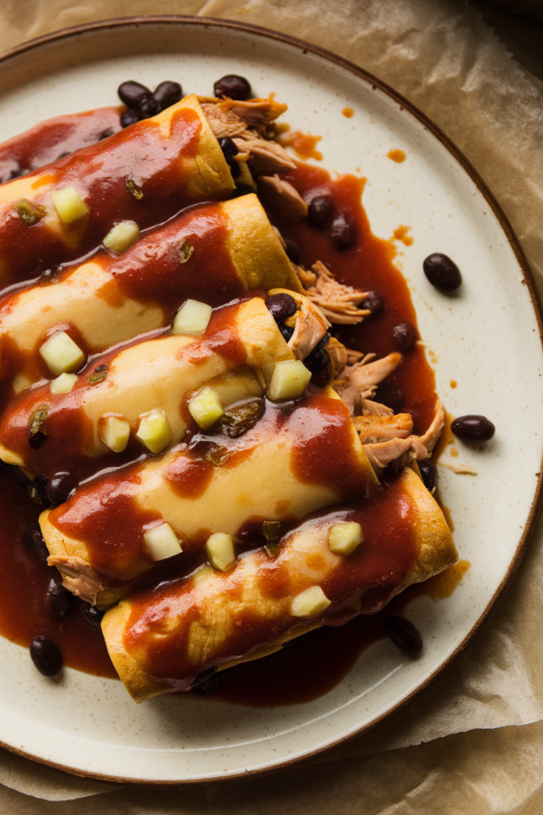 Rotisserie Chicken Black Bean Enchiladas