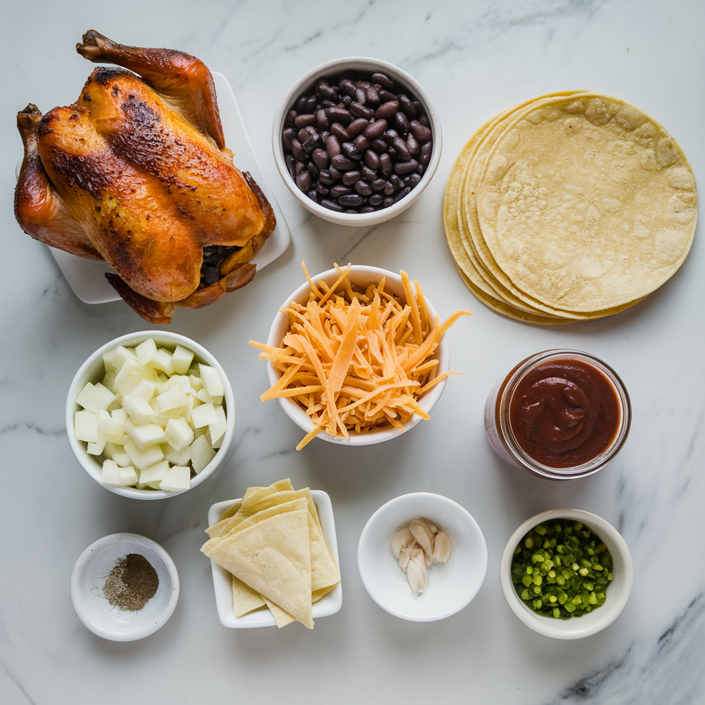 Rotisserie Chicken Black Bean Enchiladas ingredients