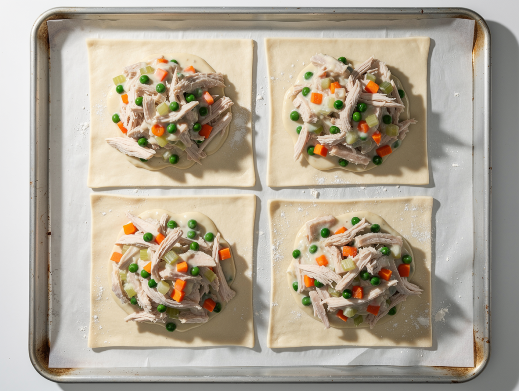 rotisserie chicken pot pie turnover filling
