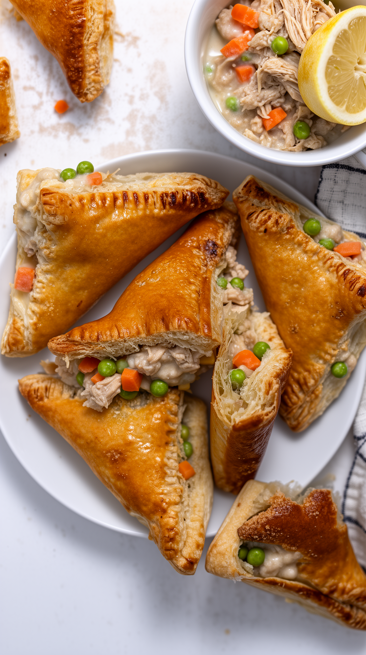 rotisserie chicken pot pie turnover