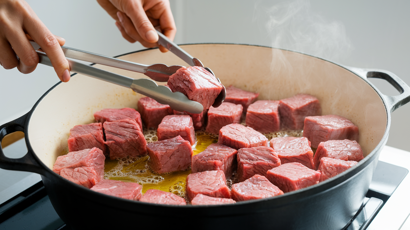 Smoky BBQ Beef Chili preparation