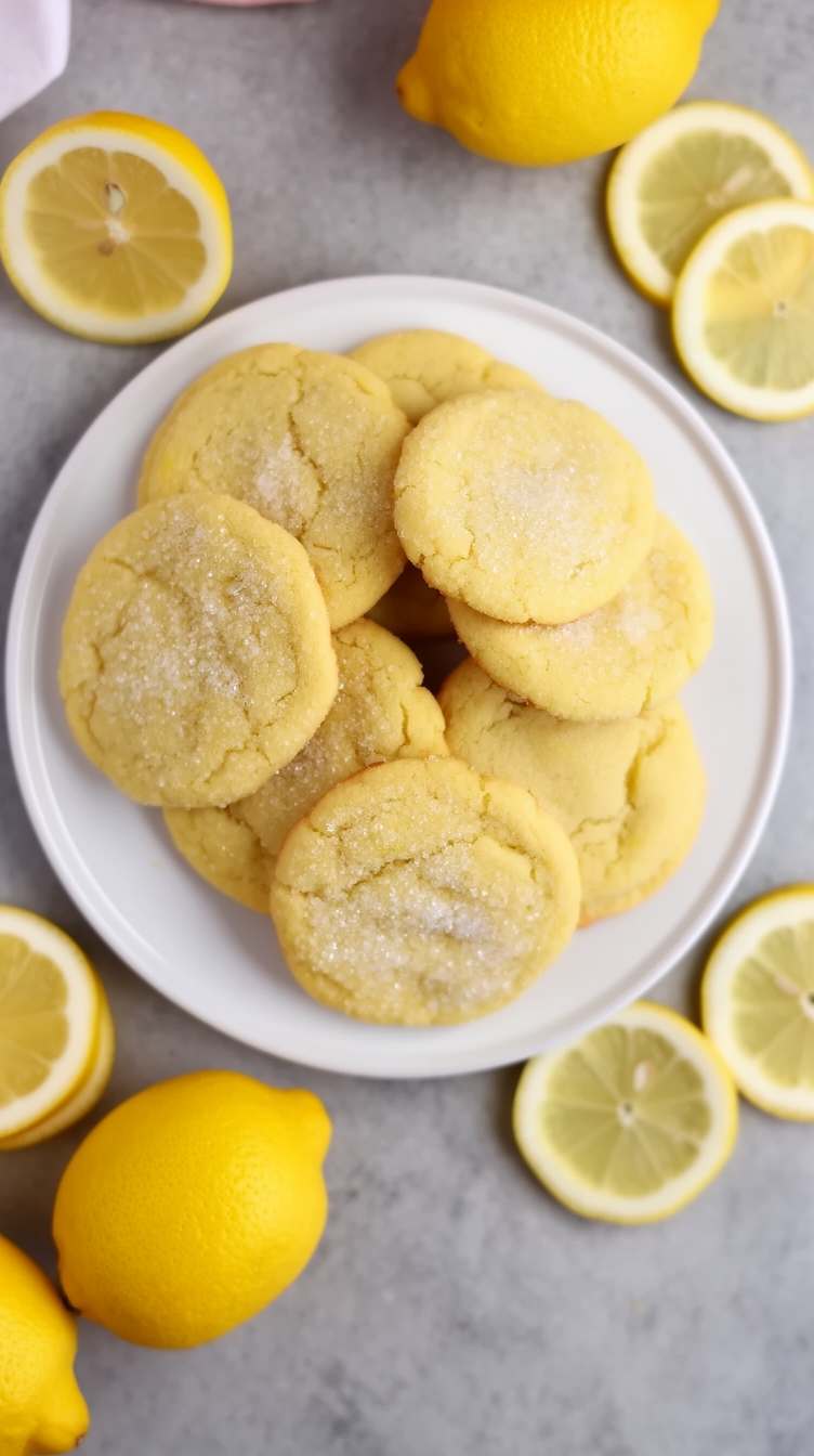 soft lemon sugar cookies