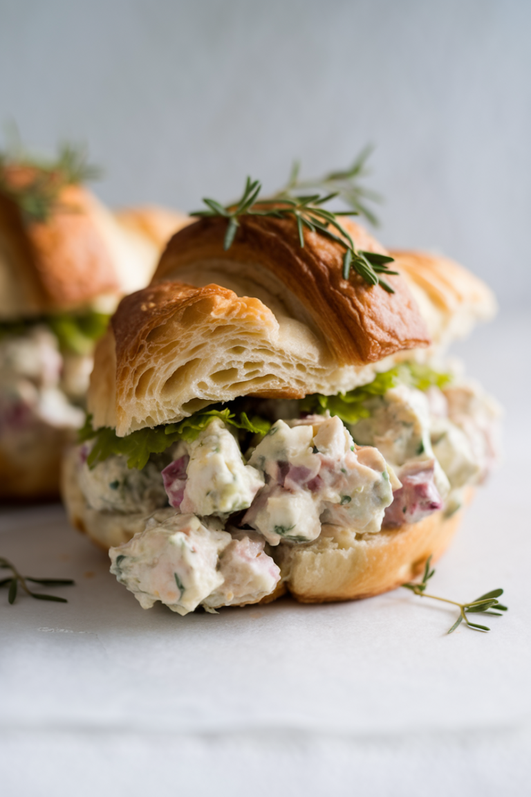 Easy Afternoon Chicken Salad Croissants