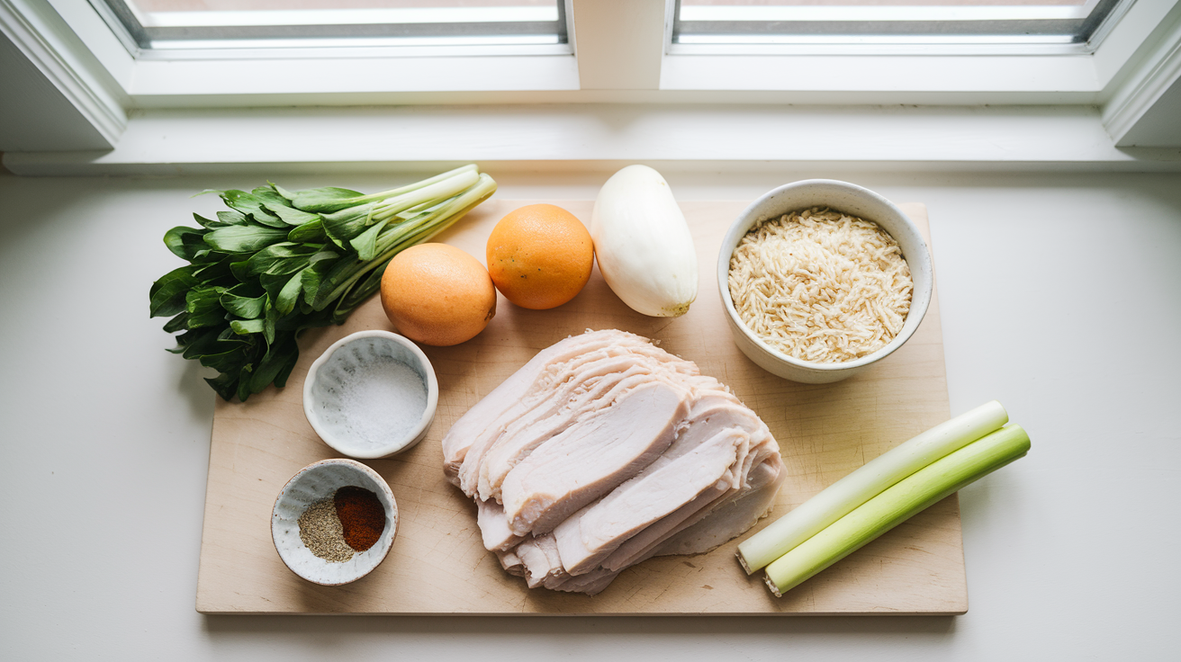 Sunday Kitchen Turkey Rice Soup ingredients