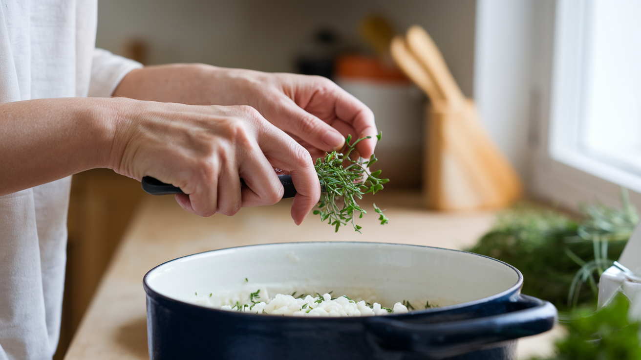 Sunday Kitchen Turkey Rice Soup preparation