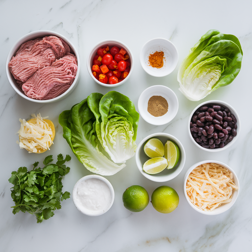 Turkey Taco Lettuce Wraps ingredients