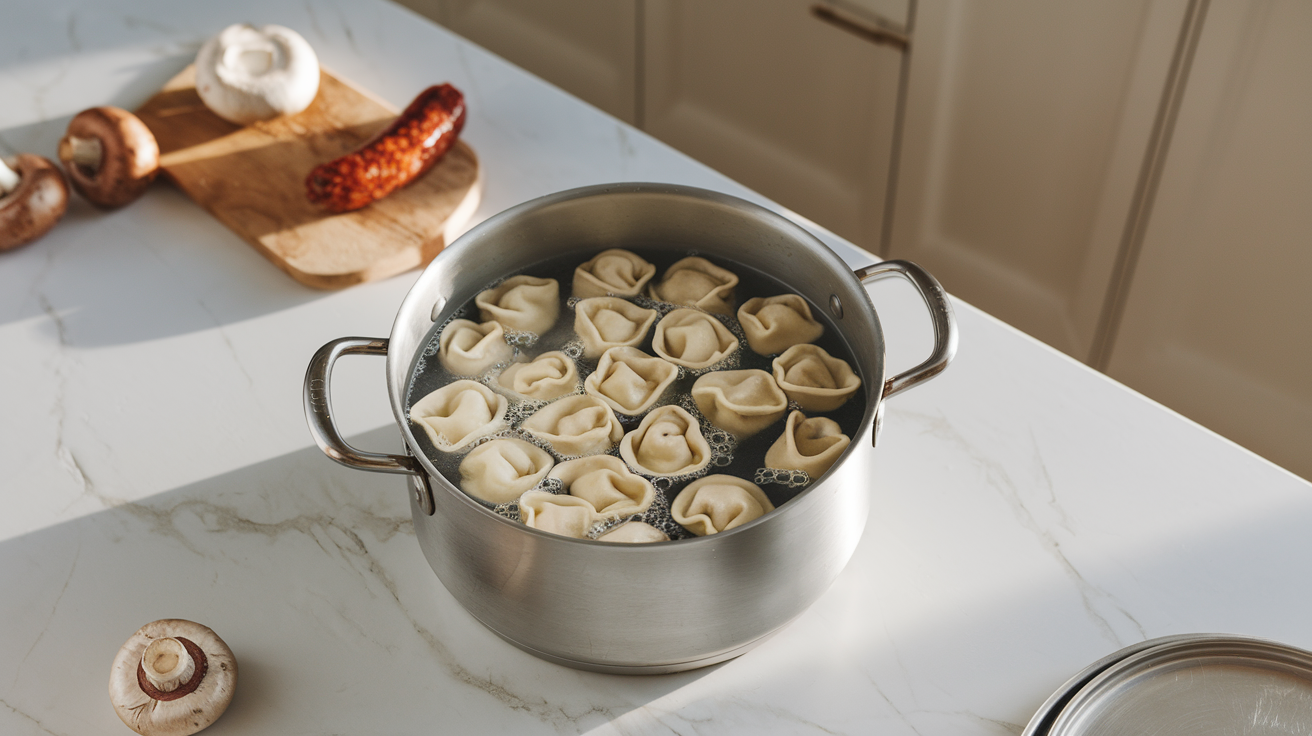 Tuscan Sausage Mushroom Tortellini - step 1