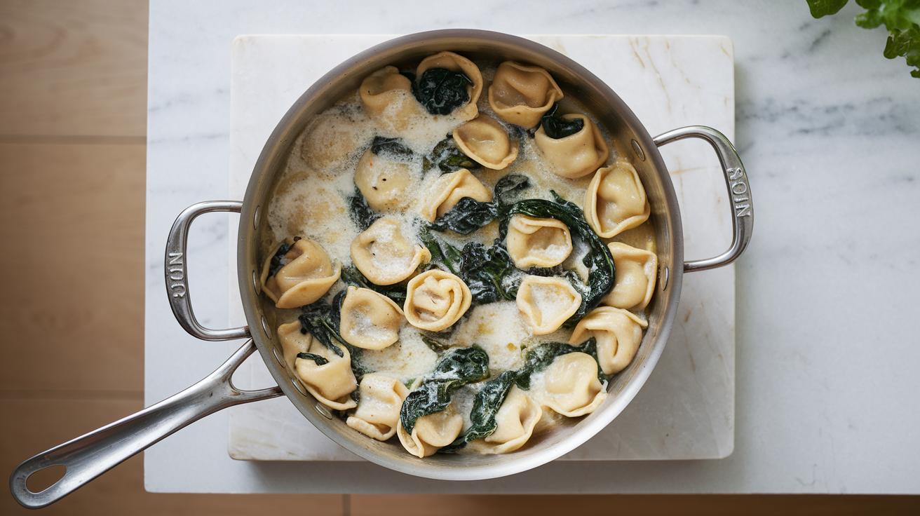Tuscan Sausage Mushroom Tortellini - step 4