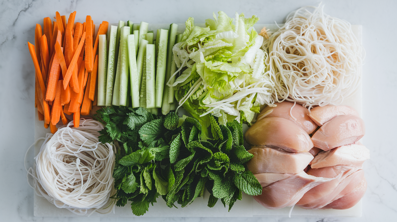 Vietnamese Chicken Spring Rolls - step 3