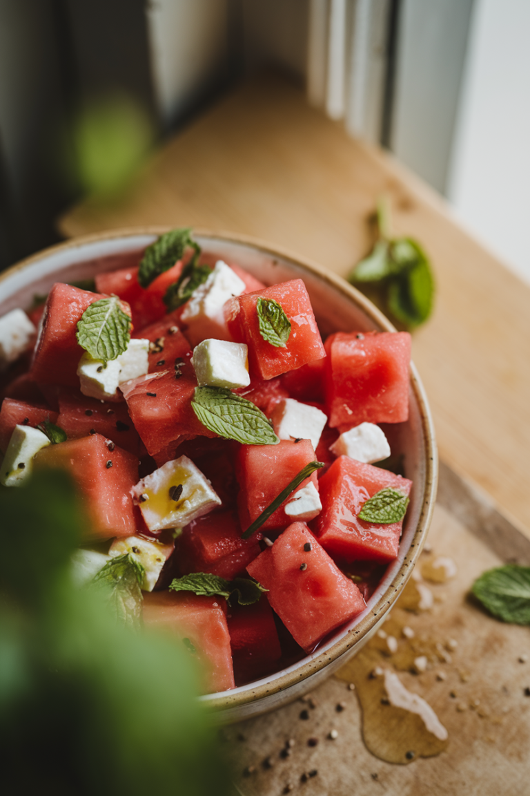 Watermelon Feta Mint Salad