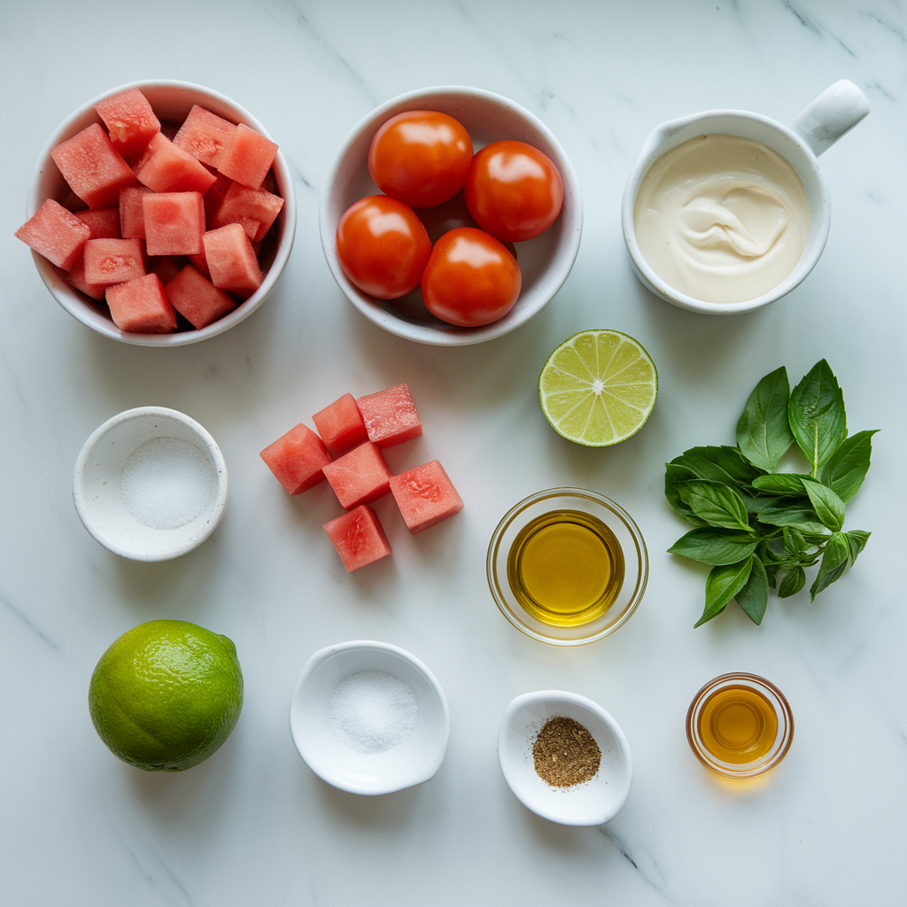 Watermelon Tomato Cold Bisque ingredients