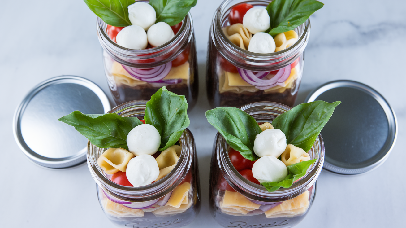 Caprese Tortellini Jar Salad - step 4