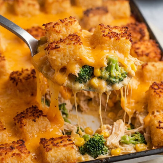 cheesy rotisserie chicken tater tot casserole