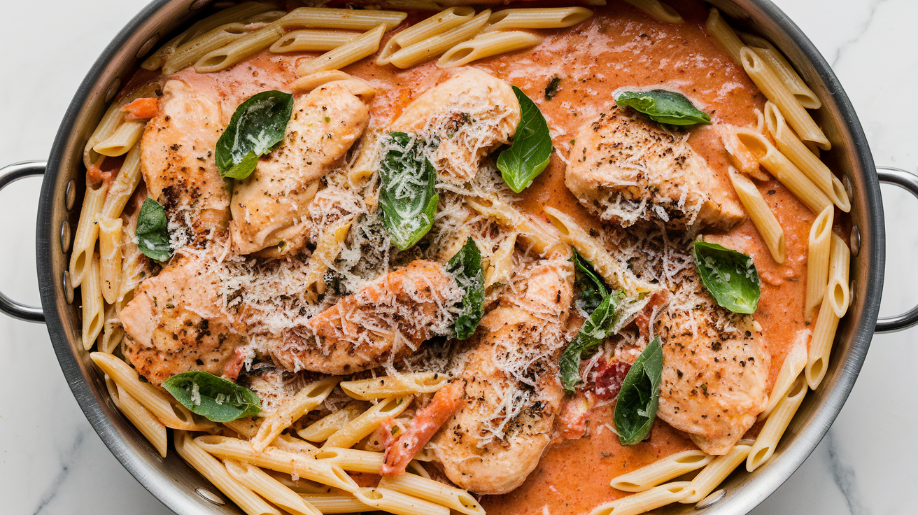 Creamy Vodka Sauce Chicken Pasta - step 4