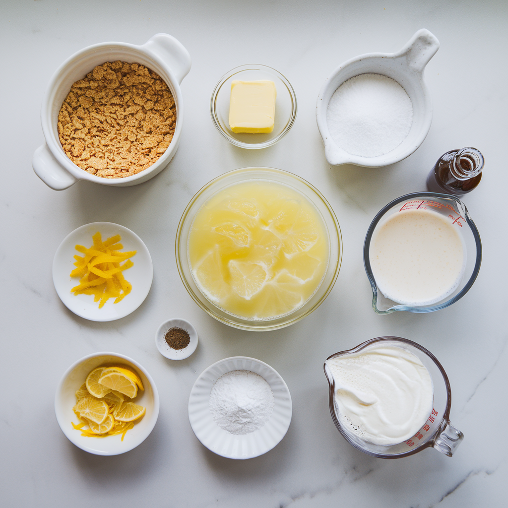 Frozen Lemonade Pie ingredients