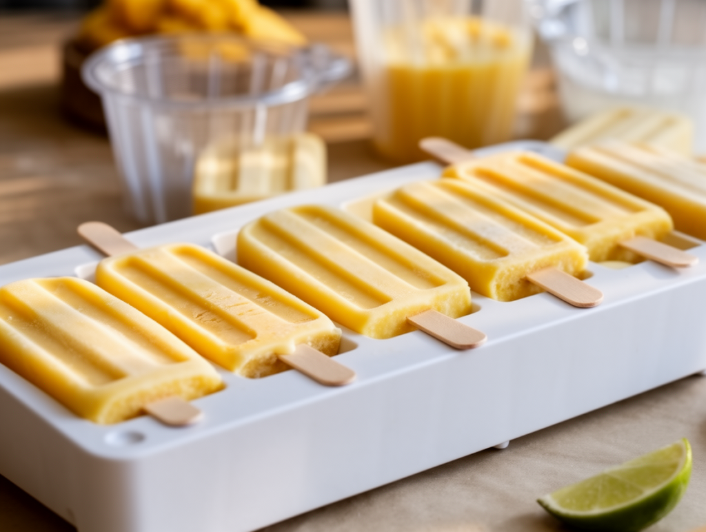 frozen mango coconut popsicles