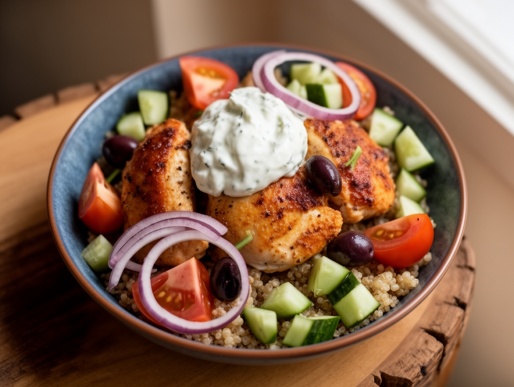 Greek chicken power bowl