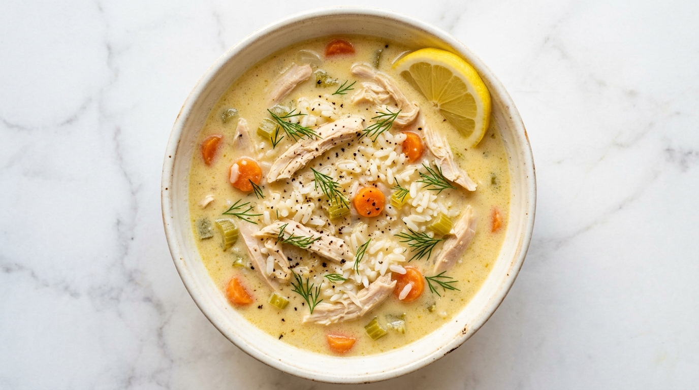 Greek Lemon Chicken Rice Soup step 4