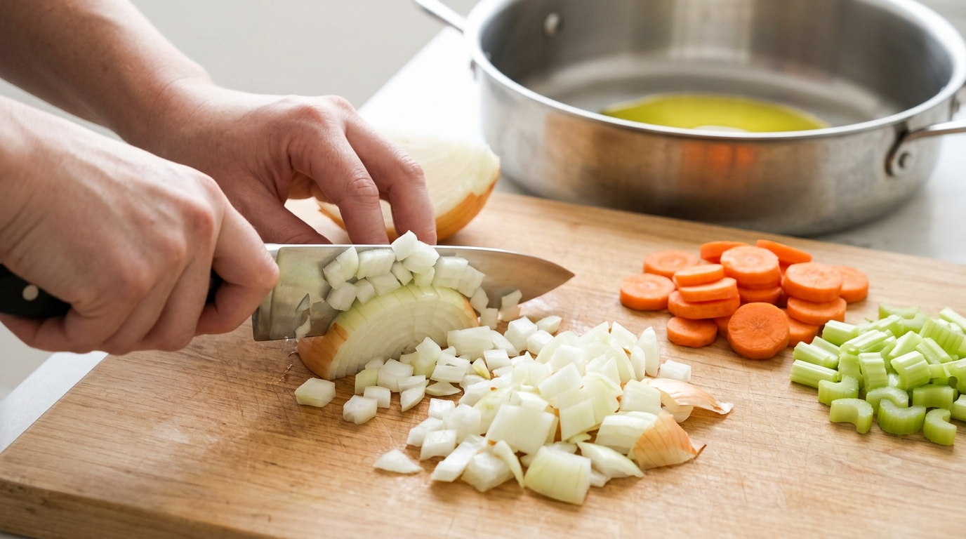 Greek Lemon Chicken Rice Soup preparation