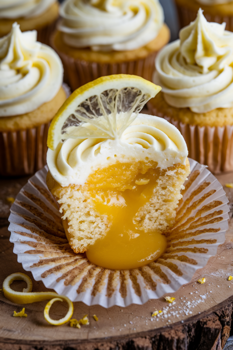 Lemon Custard Cream Cupcakes