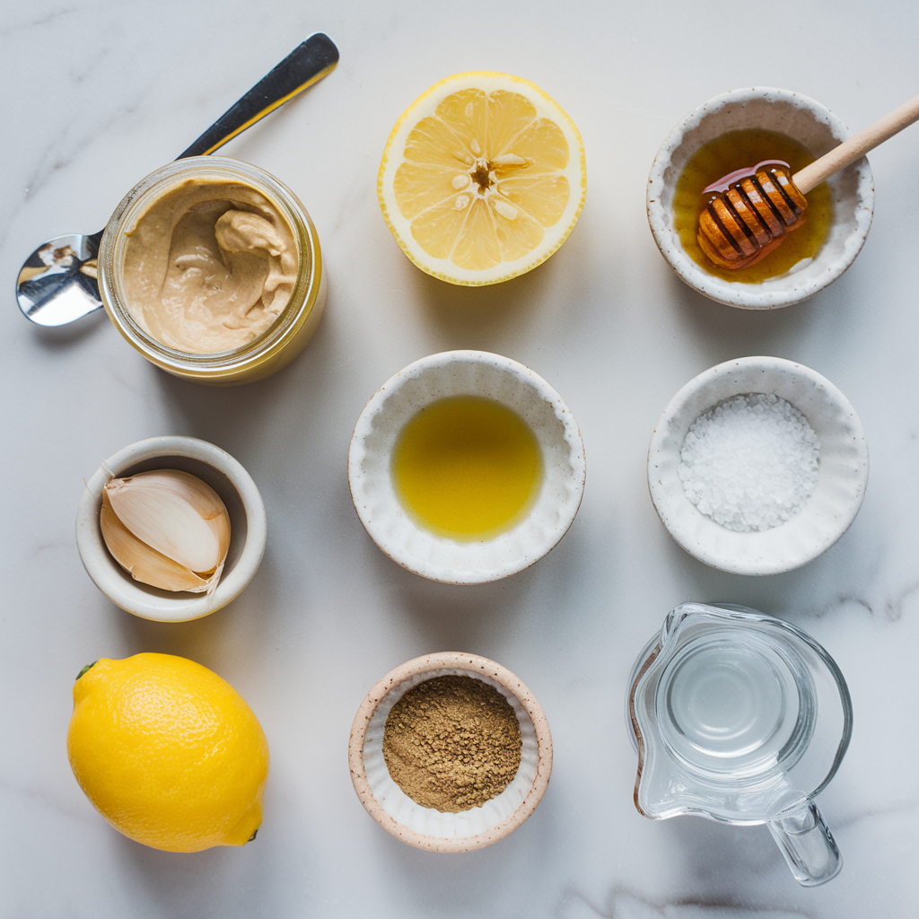 Lemon Tahini Dressing ingredients
