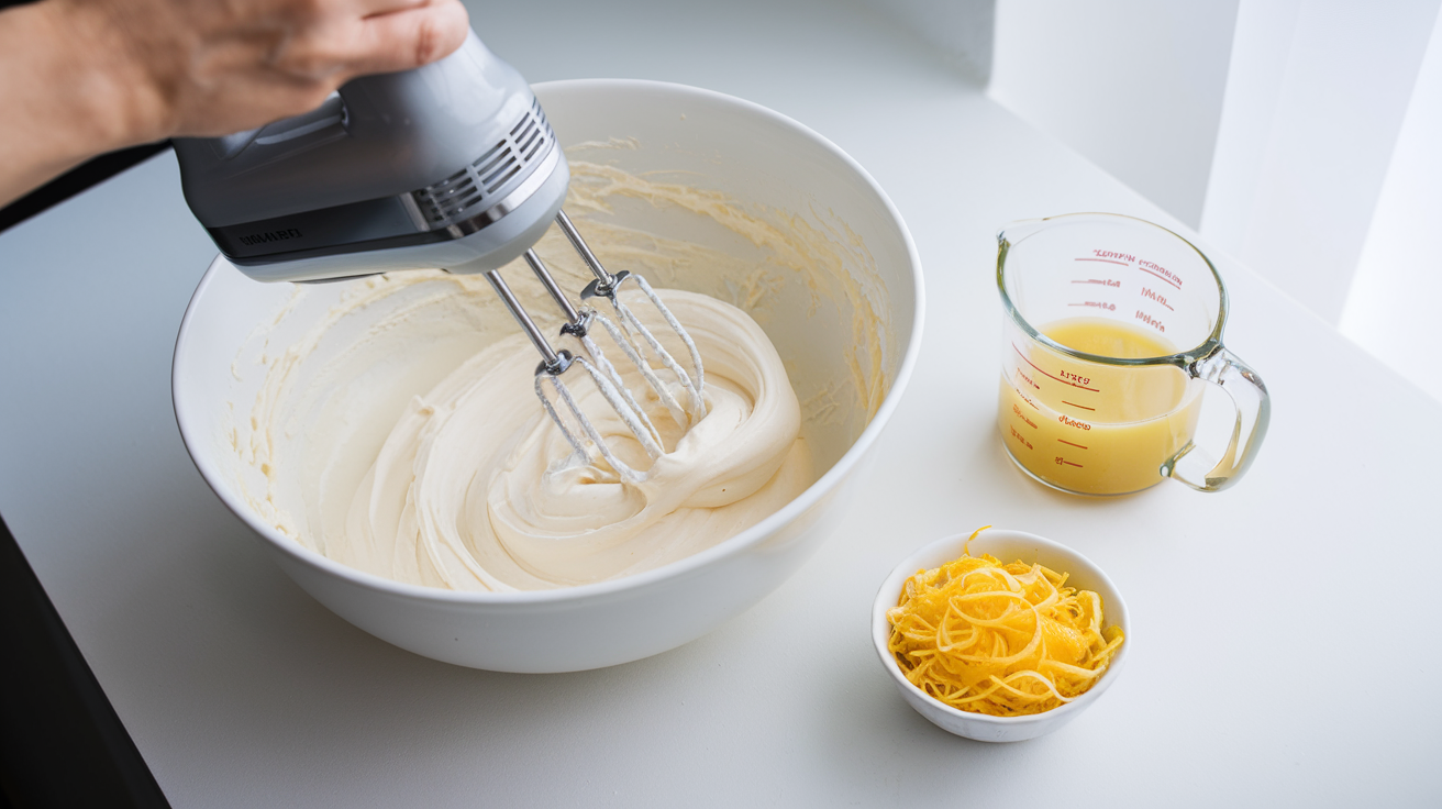 No Bake Lemon Raspberry Icebox Cake preparation